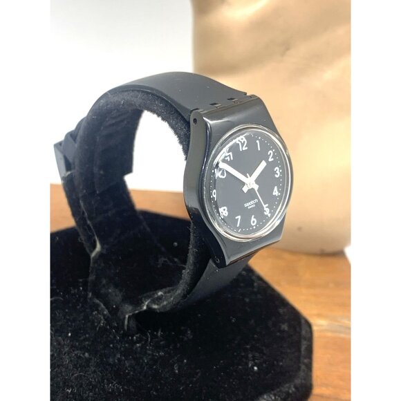 Swatch Women's Watch LB17OE Lady Black Single Swiss Quartz Rubber Band 25mm - Picture 13 of 13